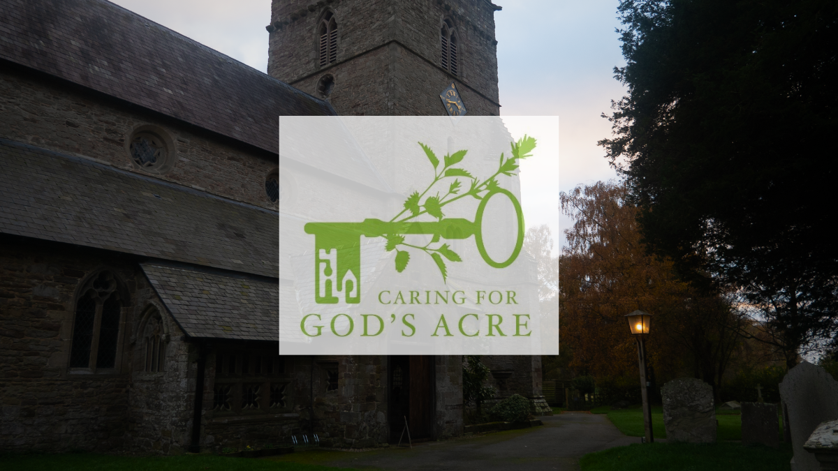 A church with a low lamp outside