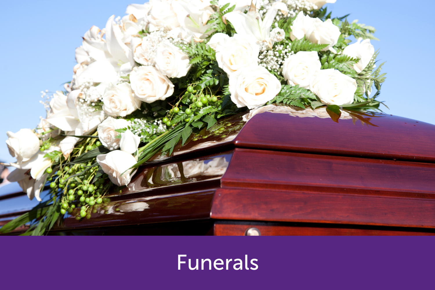 Coffin with flowers