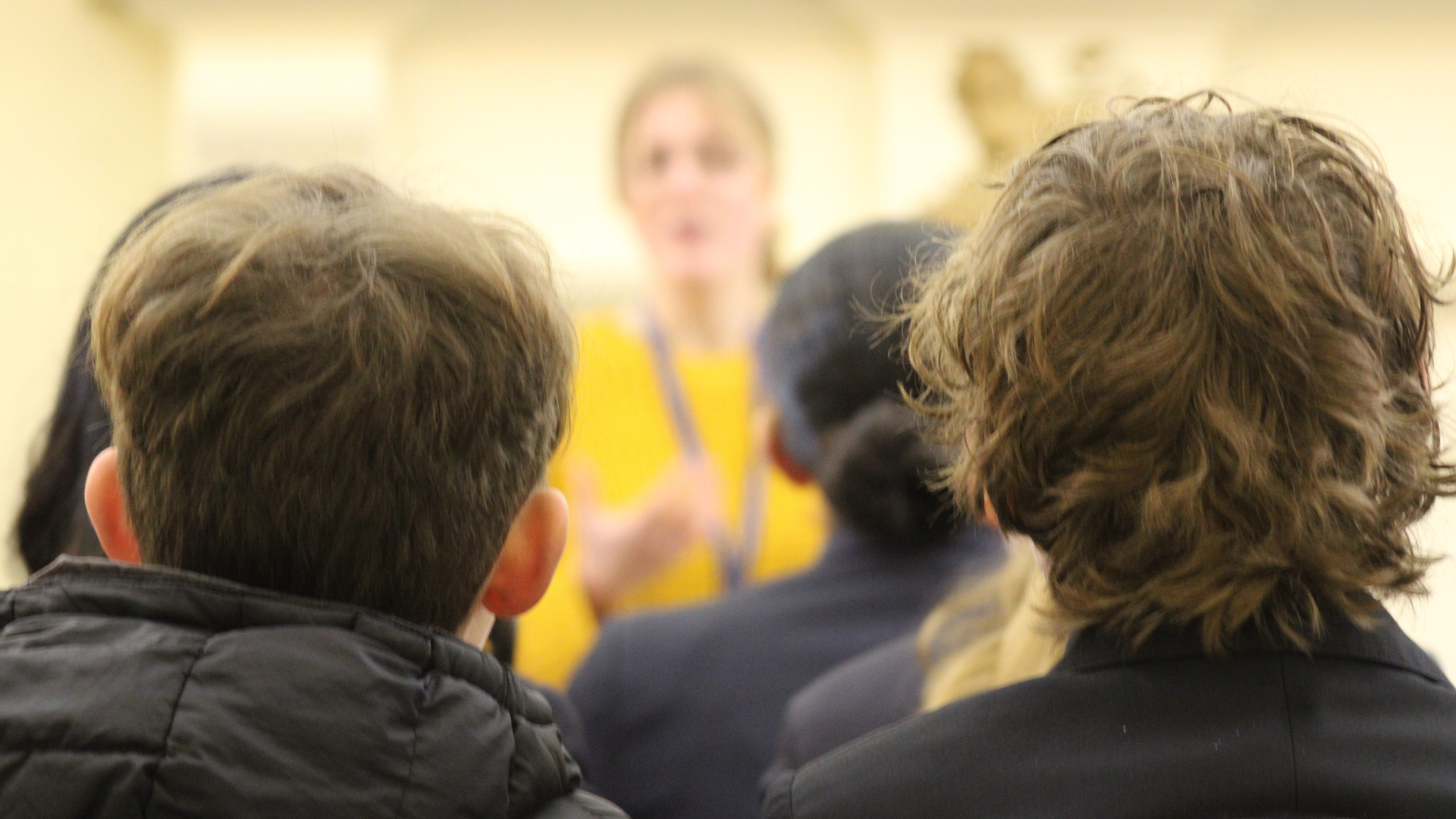 School Chaplain talking to children