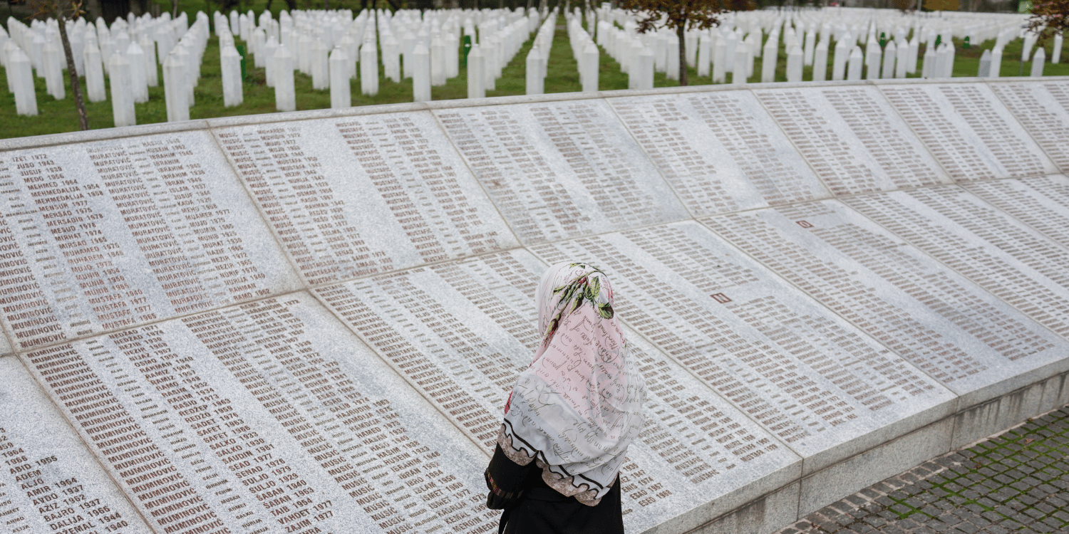 Srebrenica Memorial Centre for war crimes victims in Bosnia