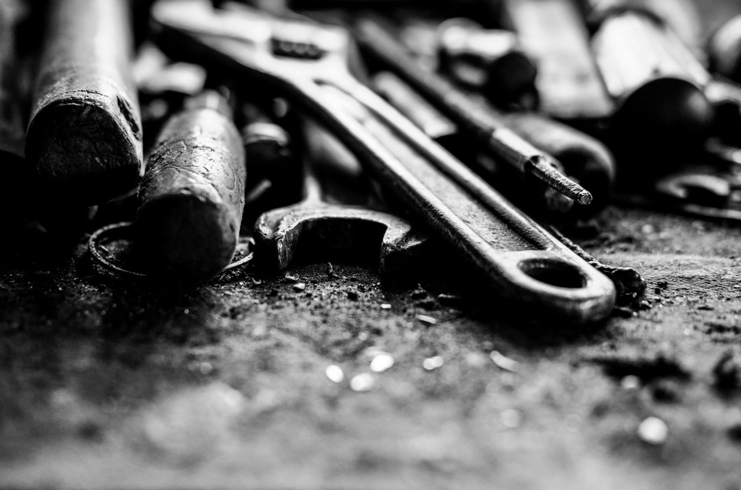 Image of a tools on a work bench
