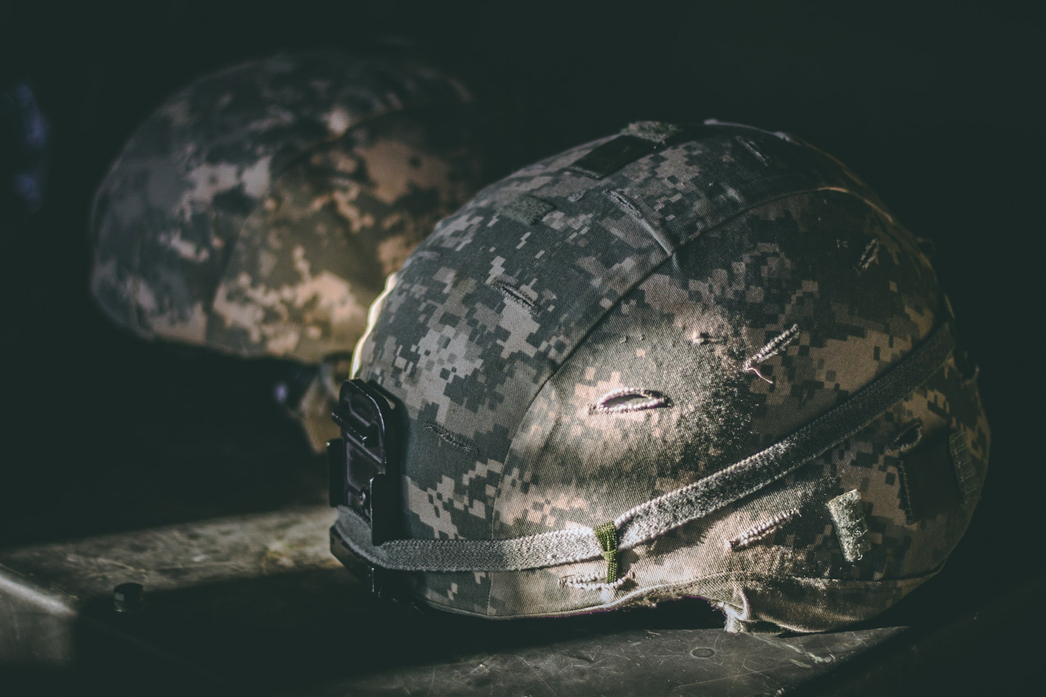 Image of a soldiers helmet 